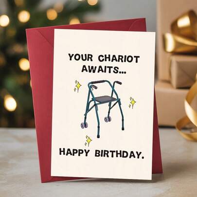 1 Thiệp chúc mừng sinh nhật hài hước, sáng tạo, phù hợp cho cả nam và nữ - Lựa chọn quà tặng độc đáo - Hoàn hảo cho lễ kỷ niệm sinh nhật - Bao gồm các họa tiết trang trí chủ đề tựu trường.