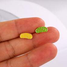 泡菜耳环珐琅日常饰品耳钉送给朋友的礼物时尚精致 - 彩色 - 查看 6