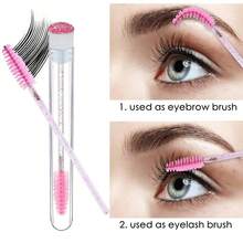10/30/50 Pieces Eyelash Brush Tubes, Disposable Mascara Brush Tubes, Reusable Eyelash Brushes Dustproof Cleaning Storage Tubes - Pink - View 6