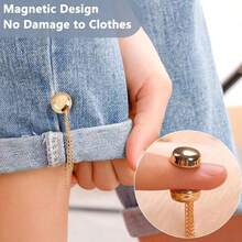 1/3/5件装无缝强磁性衬衫袖扣、多功能T恤下摆收紧器、裤腿夹、围巾配件 - 彩色 - 查看 8