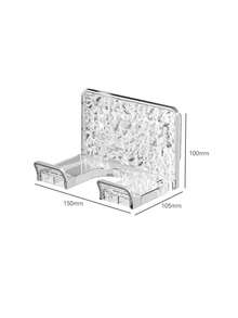 透明壁挂式吹风机架浴室收纳架，无需钻孔 - 彩色 - 查看 7