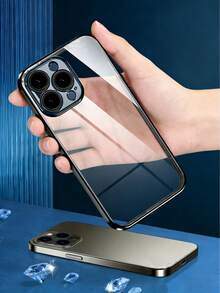 1个黑色防摔镜头保护电镀防尘网面超薄硬壳不泛黄透明手机壳，兼容苹果17pro/17promax/17Air/17/16pro/16promax/16plus/16/15pro/15promax/15plus/15/14pro/14promax/14plus/14/13pro/13promax/13/12pro/12promax/12/11promax/11/11pro/XSmax/XR/XS/X - 黑色 - 查看 4