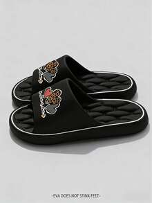 Dép thời trang đa năng tối giản phong cách INS dành cho nữ - Phù hợp cho học sinh/nam nữ/sử dụng tại nhà, có thể dùng ở văn phòng/phòng tắm/nhà/khách sạn/căn hộ/du lịch/trong nhà & ngoài trời/ký túc xá, lý tưởng làm quà tân gia/quà tặng cặp đôi/vật dụng cần thiết khi đi du lịch, mềm mại, thoải mái, nhẹ, dễ vệ sinh và bền, dép dùng được cả bốn mùa. - màu đen - Xem 2