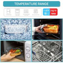 2pcs/4pcs Glass Storage Containers With Lids, Meal Prep Food Container Set, Quick-Lock Seal Lids, Suitable For Baking, Microwave, Oven, Leak-Proof, Fridge And Dishwasher - View 11