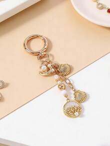 1pc Star & Starfish Keychain, Tree Of Life Round Keyring, Girl Bag Charm - Multicolor - View 10