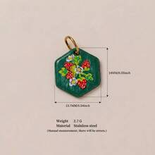 1pc Fruit Series Jewelry Pendant Accessories, Including Orange, Lemon, Strawberry Pattern Elements. Made Of 18K Electroplated Stainless Steel, Suitable For Daily Bag Decoration, Charming Ladies Necklace Pendant, Bracelet Pendant, Phone Strap Pendant, Keychain Pendant - Multicolor - View 11