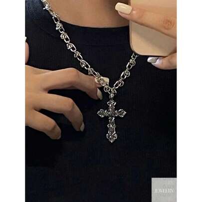 1PC Gothic Pendants Necklace For Men Couple Kpop Punk Chain Necklaces Long Korean Fashion Y2K Jewelry On The Neck Gift XCWZ