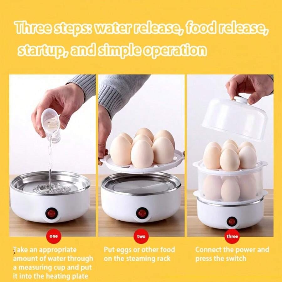 A Rapid Egg Cooker, Steamer For Eggs, Easy-To-Peel Shells, Hard-Boiled Eggs, Soft-Boiled Eggs, Semi-Boiled Eggs, Egg Cooker, Frying Pan, Hard-Boiled Eggs, Kitchen Appliance, Multi-Functional Egg Cooker