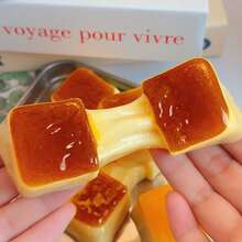 TABA品牌可爱软萌玩具，甜点造型，柔软果冻质地，触感丝滑，趣味礼品，适合办公室使用，减压玩具，可爱装饰品 - 彩色 - 查看 5