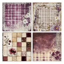 12x12 Inch Scrapbook Paper Pad, 12 Sheets With 12 Vintage Designs Including Clock Patterns, Newspaper Prints, Floral Motifs And Retro Elements, Ideal For Scrapbooking, Crafts, Card Making, Journal Decoration And Art Projects - D - View 4