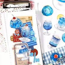 复古日系动漫零食贴纸，可爱卡通防水贴纸，适用于日记本、相册、学习用品、儿童用品 - 彩色 - 查看 13