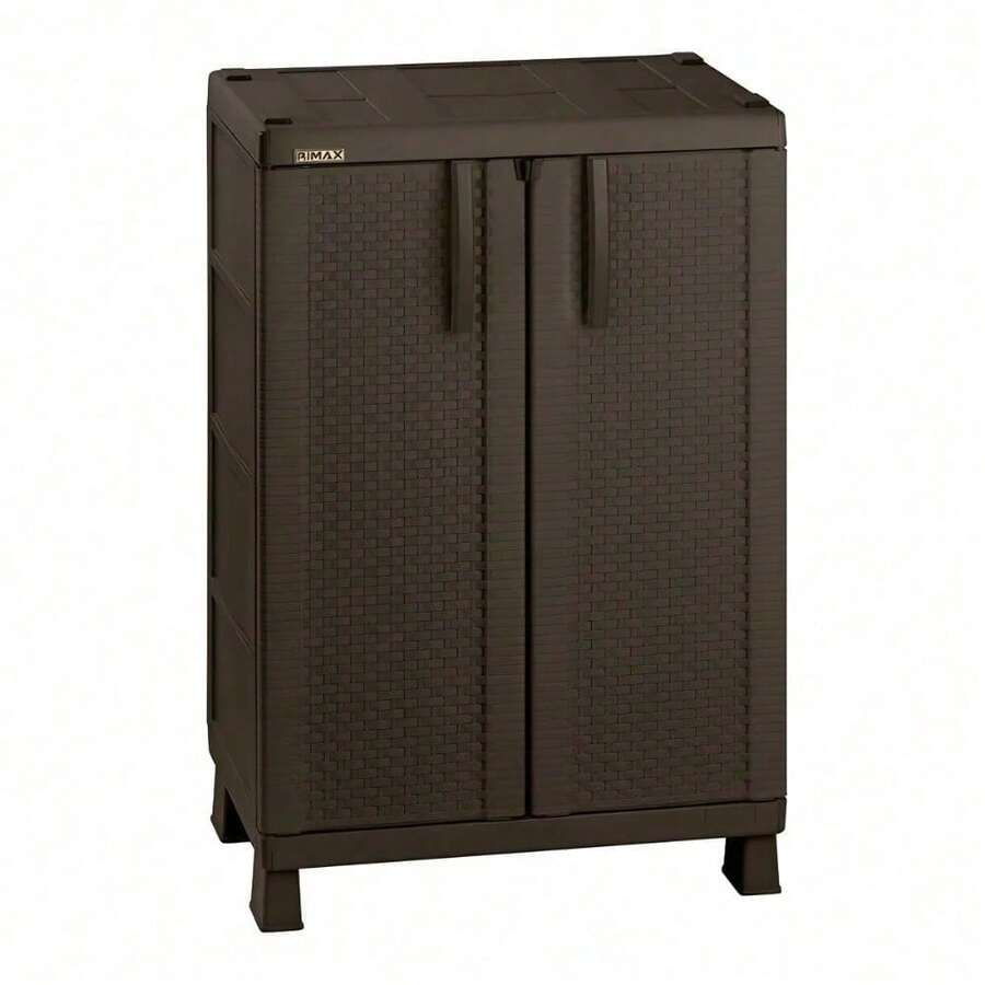 Armario multiusos de ratán plástico Wenge , tamaño mediano - Glaciar Verde - Ver 1