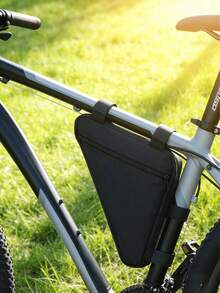 防水快拆自行车三角包，山地车前叉工具包，骑行收纳袋，户外骑行装备，露营旅行运动包，自行车配件 - 黑色 - 查看 5