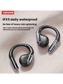 Lenovo 開放式骨傳導掛耳耳機｜藍牙5.4雙模式 28H超長續航 狂甩不掉 相容蘋果安卓 - 查看 6