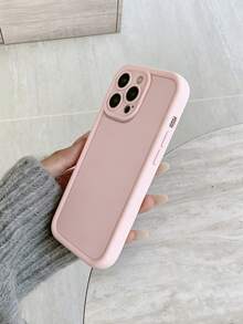 1 chiếc ốp lưng điện thoại TPU chống sốc, chống trượt, nhẹ và bền, thiết kế tối giản, cá tính, phủ toàn màn hình, tương thích với Apple Series 17/17Pro/17ProMax/16/15/14/13/12/11 [Phiên bản quốc tế, không phải nội địa] - Hồng - Xem 4