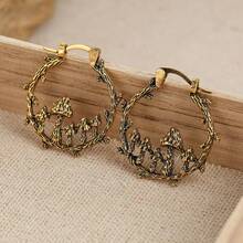 Hoa tai hình nấm dễ thương kiểu cổ điển, thiết kế vòng tròn, phù hợp cho cả ngày lẫn đêm, một món quà bất ngờ tinh tế dành cho phái nữ. - Vàng - Xem 4