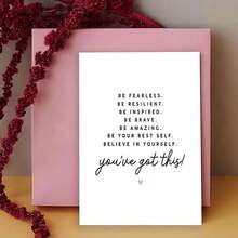 鼓励卡片 - 贺卡 - 生日卡片 - 你会做到最好，无所畏惧 - 受到启发 - 勇敢前行 - 相信自己 - 你是最棒的 - 均碼 - 查看 2