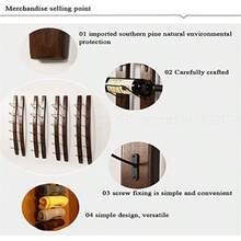 Estante de Madera para Vino montado en la Pared Soporte para Botellas de Vino de Madera Madera de Pino importada y Metal 6 Botellas de 40 x 7.6 Pulgadas Color Vino Tinto  855595 - Rojo - Ver 4