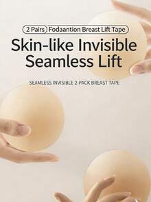 2对/1对隐形无痕提胸贴，可重复使用粘性乳贴，露背礼服及婚纱专用提胸垫 - 彩色 - 查看 3