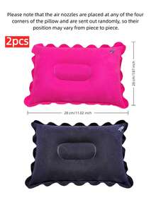 1pc Inflatable Travel Pillow With Neck Support, Portable Neck Pillow + Nap Pillow, Airplane Pillow, Compact & Lightweight, Foldable & Easy To Store, Suitable For Travel - Multicolor - View 26