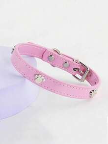 Vòng cổ cho chó và mèo nhỏ, vòng cổ cho thú cưng Teddy Dog. - Hồng - Xem 1