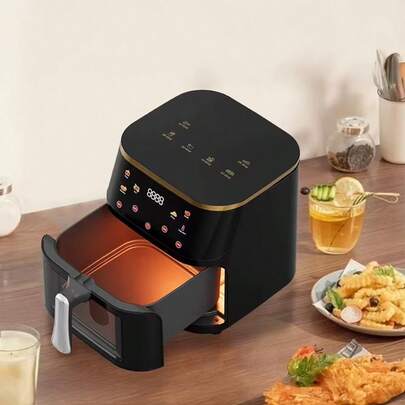 12L Extra Large Smart Digital Air Fryer, Stainless Steel Air Fryer Oven, Large Family Size Electric Air Fryer