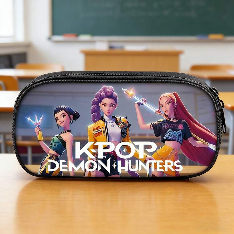 Large Capacity Pencil Bag | Multi-Layer Stationery Pouch For Students | Cartoon Anime Pencil Case - Multicolor - View 5