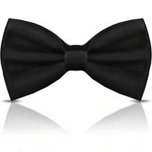 Elegante schwarze Fliege - formeller Frackstil - verstellbar, Einheitsgröße - geeignet für Anzüge, Uniformen und besondere Anlässe - Schwarz - Übersicht 1
