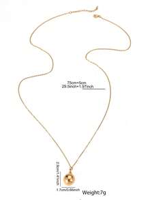 1 chiếc dây chuyền nữ bằng thép không gỉ, mặt dây chuyền hình giọt nước, kiểu dáng tối giản dài, chi tiết giọt nước 3D, sang trọng và thanh lịch, phù hợp cho trang phục đi làm hàng ngày/hẹn hò, quà tặng ngày Valentine/sinh nhật. - vòng cổ - Xem 2