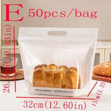 50pcs/Pack Transparent Ziplock Bags With Printed English Letters, Baking, DIY, Cafe, Dessert Shop, Cookies, Candy Packaging - Multicolor - View 21