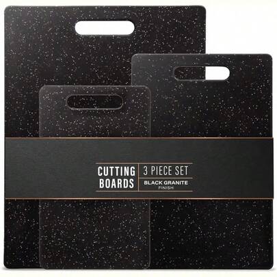 3pcs Marble Pattern Cutting Board Set, Kitchen Food Prep Board, Raw/Cooked Separation Plastic Chopping Board, Household Fruit & Vegetable Dual-Sided Chopping Board, Small/Medium/Large 3 PiecesCutting Board Set