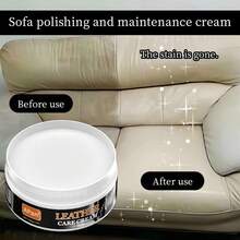 160g Leather Cleaning Cream All-Purpose Leather Cleaner Sofa Shoe Bag Stain Remover Refreshing Maintenance Care Paste - View 2