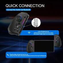 LinYuvo Switch Wireless Game Controller, With Ergonomic Design | Macro Mapping Function | Double Vibration | RGB Cool Light Effects | TURBO Continuous | Motion Induction, For Switch, Switch OLED, Great Birthday Present, Hall-Effect Steering Wheel, Dazzling RGB Lighting, Ergonomic Design, Gaming Accessories, Stylish Gaming Peripherals, Premium Components, Competitive Gaming, Modern Controllers, Durable Construction, PC Gamers - Xem 9
