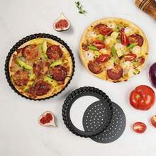 Bandeja para hornear pizza de acero al carbono perforada de 5.5"/7", bandeja de horneado resistente a altas temperaturas y antiadherente, fácil de limpiar - Ver 8