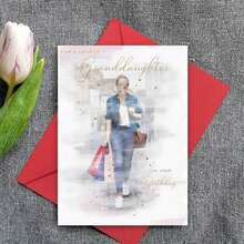 Carte d'anniversaire pour petite-fille - À ma charmante petite-fille - Artisanat spécial - Beau design artistique - Illustrations intérieures - Fabriqué au Royaume-Uni - Matériaux - A - Voir 4