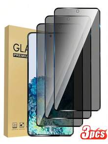 3 件装隐私屏幕保护膜，适用于三星 Galaxy A14 5G/A15/A23/A34/A35/A54/S23 FE/A55/S24 FE/S24/S25，易于安装，高清，钢化玻璃防偷窥，无气泡，隐私玻璃膜，防指纹生日礼物，家人，朋友防窥，手机屏幕保护膜，手机配件防水防震防摔防摔防刮全覆盖 - 黑色 - 查看 34