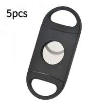 10 piezas Cortador de puros minimalista de acero inoxidable de doble cara, accesorio perfecto para cortar puros - negro - Ver 11