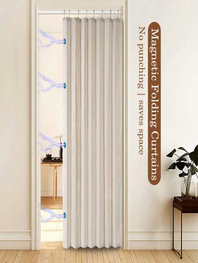 Rèm tắm từ tính, rèm ngăn phòng gấp gọn, rèm che riêng tư cho tủ quần áo mở, đồ trang trí và phụ kiện phòng tắm, rèm xếp ly cho cửa ra vào phòng tắm, phòng ngủ, phòng khách, rèm trượt cho cửa xếp tủ đựng đồ ăn và cửa sổ.