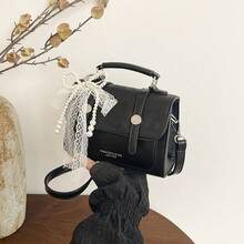 2026春季新款复古手提包，时尚别致单肩斜挎包，休闲时尚小方包（带吊坠） - 彩色 - 查看 13