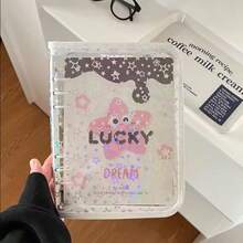 Sổ tay A5 Laser Star có khóa kéo, Sổ nhật ký tự làm, Album ảnh thần tượng trong suốt, Văn phòng phẩm dễ thương. - Nhiều màu - Xem 12