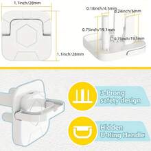 12 chiếc nắp đậy ổ cắm điện tiêu chuẩn Mỹ, nút bịt ổ cắm điện an toàn cho trẻ em, nắp bảo vệ chống điện giật. - Nhiều màu - Xem 4