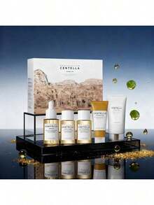 1004 Korean Centella Asiatica Skin Care Travel Set:Light Cleansing Oil+ Ampoule Foam+Ampoule+Toning Toner+Soothing Cream - 5PCS - 查看 6
