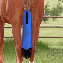 4pcs Ponytail Bags With Tassels - Adjustable Ponytail Protectors, Breathable Ponytail Covers, Prevent Tangling And Keep Clean, 2/4pcs Soft Fleece Horse Leg Wraps, Horse Owner Equestrian Riding Supplies Gift - Multicolor - View 3