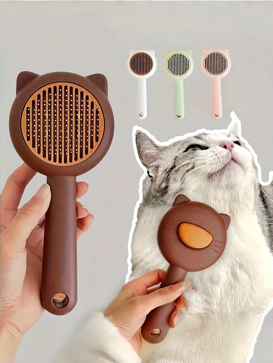 1件装 - 新款宠物猫咪洗澡按摩漂浮式毛发刷，狗狗美容去毛刷，新款猫毛梳，宠物自清洁美容梳，猫咪脱毛魔法工具，猫狗通用宠物脱毛梳，防打结功能，通用宠物美容用品 - 彩色 - 查看 1