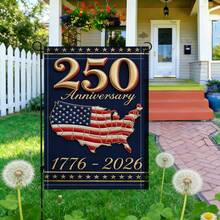 1pc Garden Flag. Flowers Animals Festive Atmosphere 30 X 45cm Double-Sided Outdoor Flag. Durable Polyester Outdoor Flag Decor For Home/Garden/Yard. No Flagpole Included. - 30x45cm - View 2
