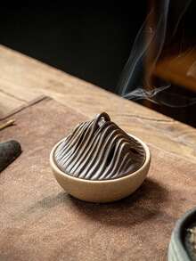 1pc Vintage Zen-Style Landscape Incense Burner, Suitable For Indoor Home Use - Cangshan - View 9