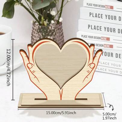 手工制作的心形乡村风格相框，非常适合用来展示妈妈的照片和真挚的祝福，是母亲节和生日的完美礼物