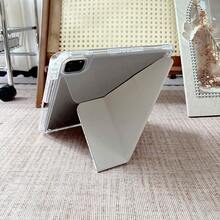 1件装优雅双面绿色波点和天使翅膀图案3+Y可折叠多角度磁吸支架平板电脑保护套，带笔槽和自动休眠/唤醒功能，兼容iPad Pro/Air、iPad 5/6/88 - 彩色 - 查看 9