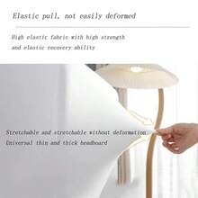 Thickened Velvet Headboard Cover, Full-Wrap Dustproof Protector, Double-Sided Soft Padding, Anti-Collision Headboard Cover - White - View 4