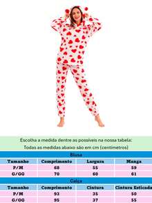 Women's Winter Pajamas, Sherpa Fleece Lined, Warm, Adult Set, Comfortable, Casual, Printed - 珊瑚橙 - 查看 4